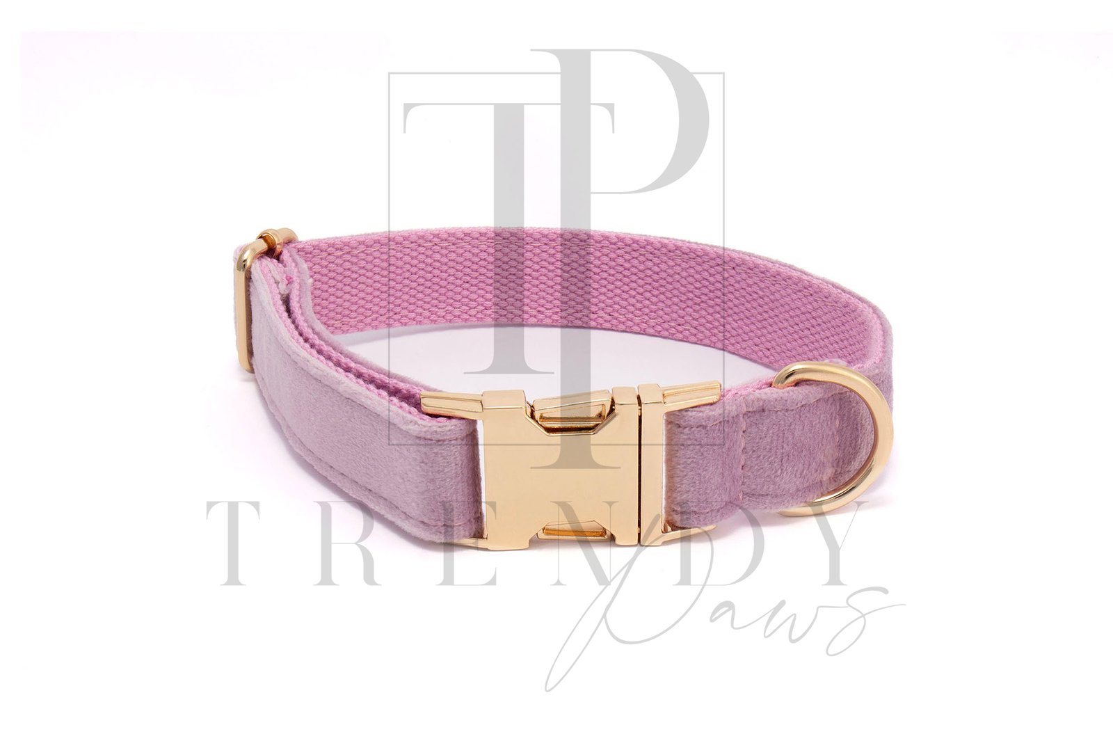 Lavender velvet dog collar