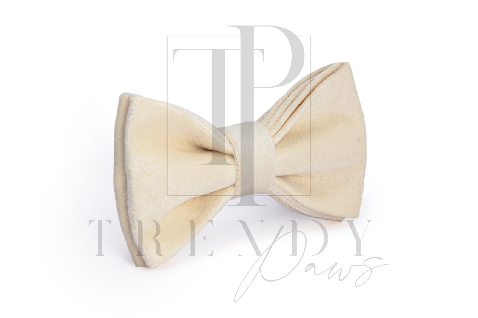 Milky white velvet dogs bow ties