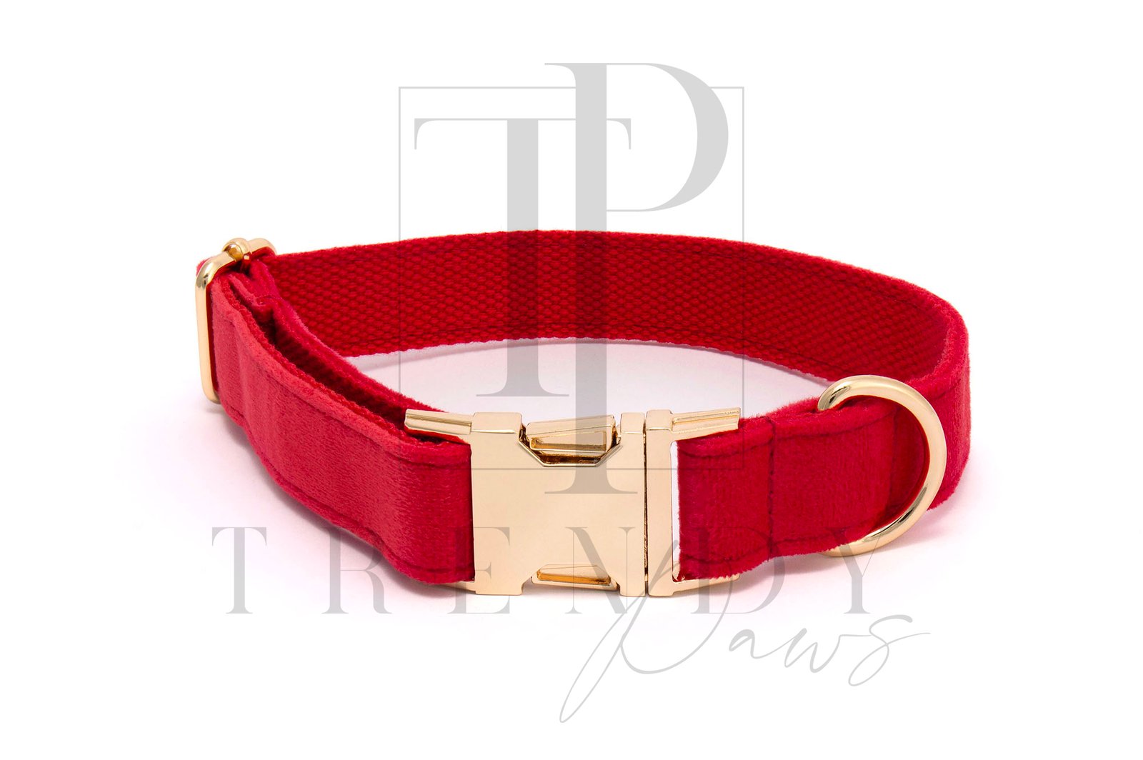 Red velvet dog collar