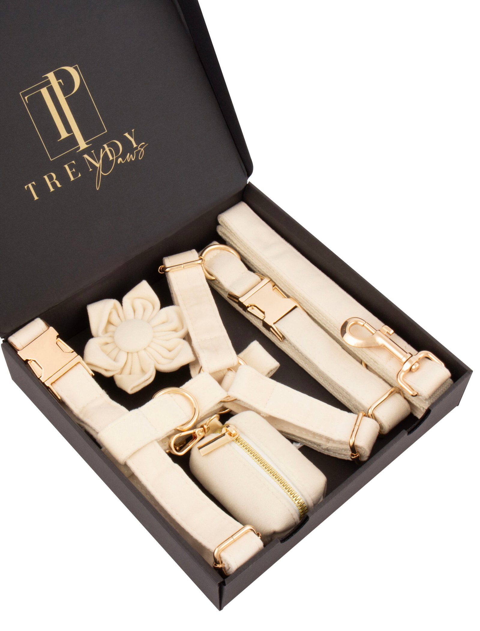 trendy paws komplektas šuniui balta spalva