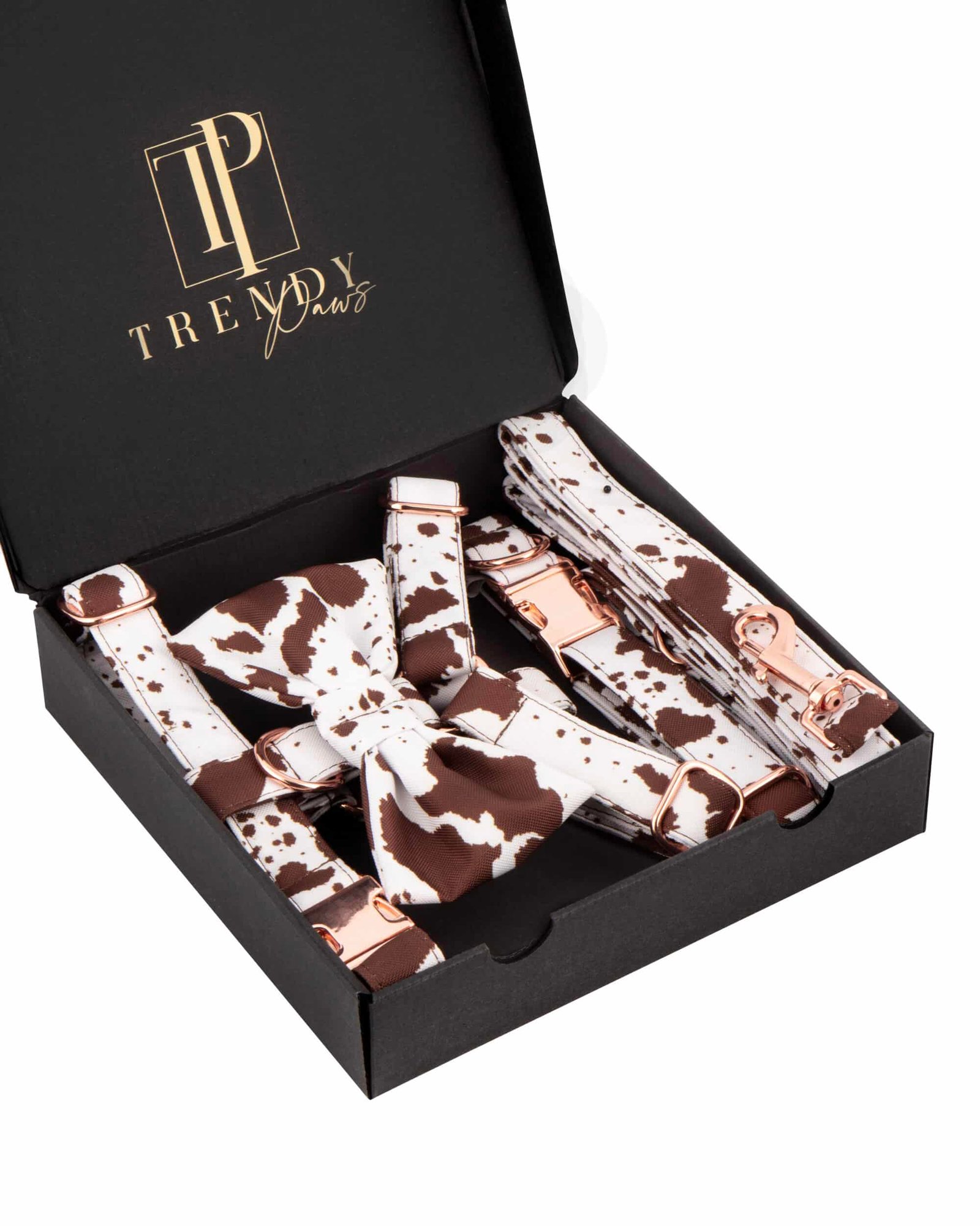 Trendy paws šuns aksesuarų komplektas. pavadėlis, antkaklis, petnešos